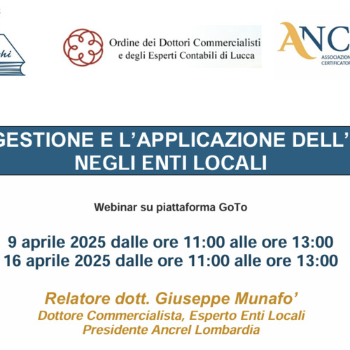 LA GESTIONE E L’APPLICAZIONE DELL’IVA NEGLI ENTI LOCALI 